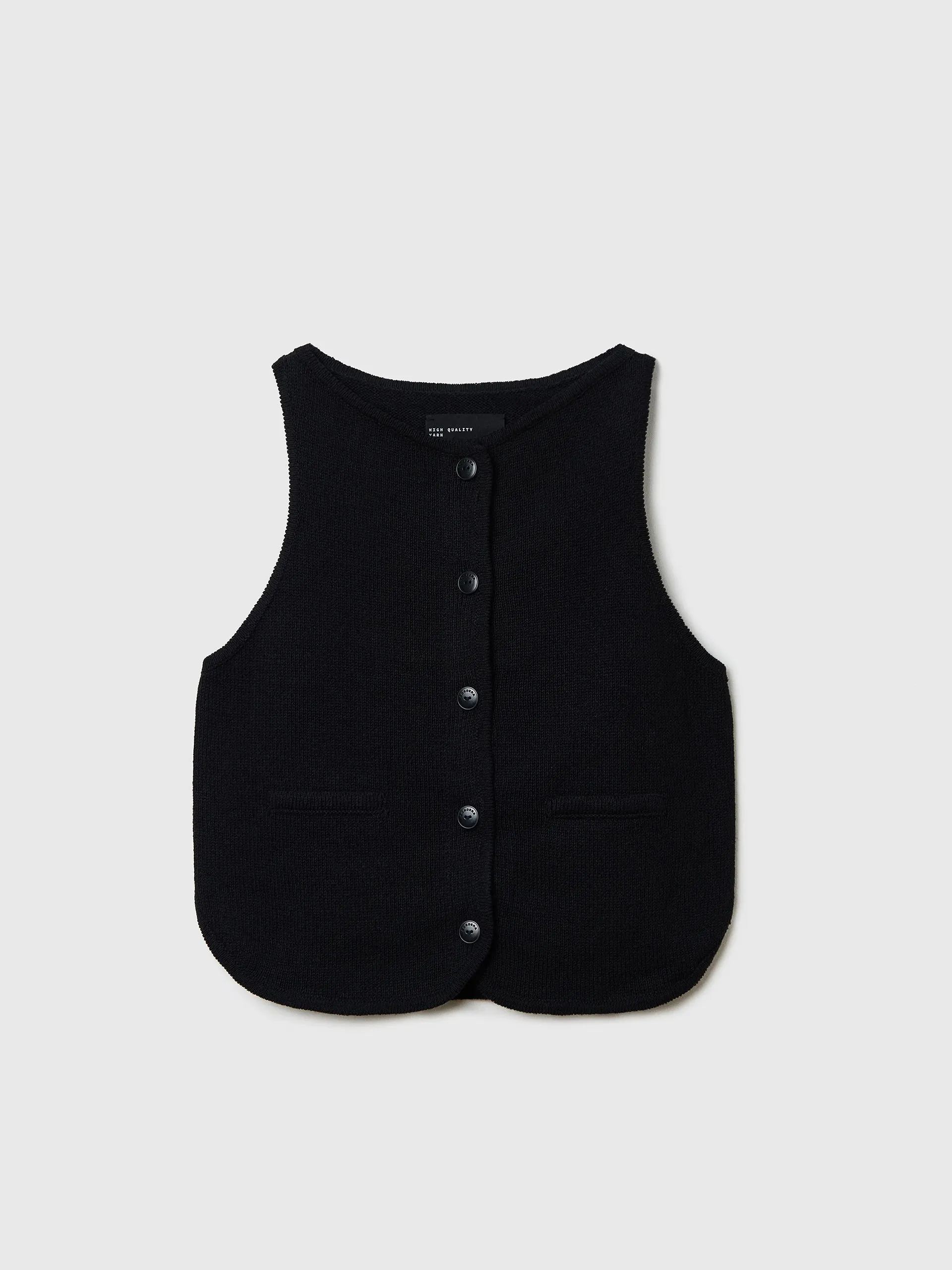 CORDERA Boatneck Waistcoat Black