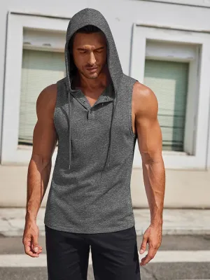 Cotton Hooded Tank Tops (US Only)