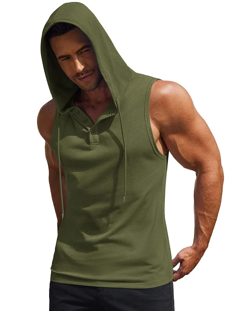 Cotton Hooded Tank Tops (US Only)