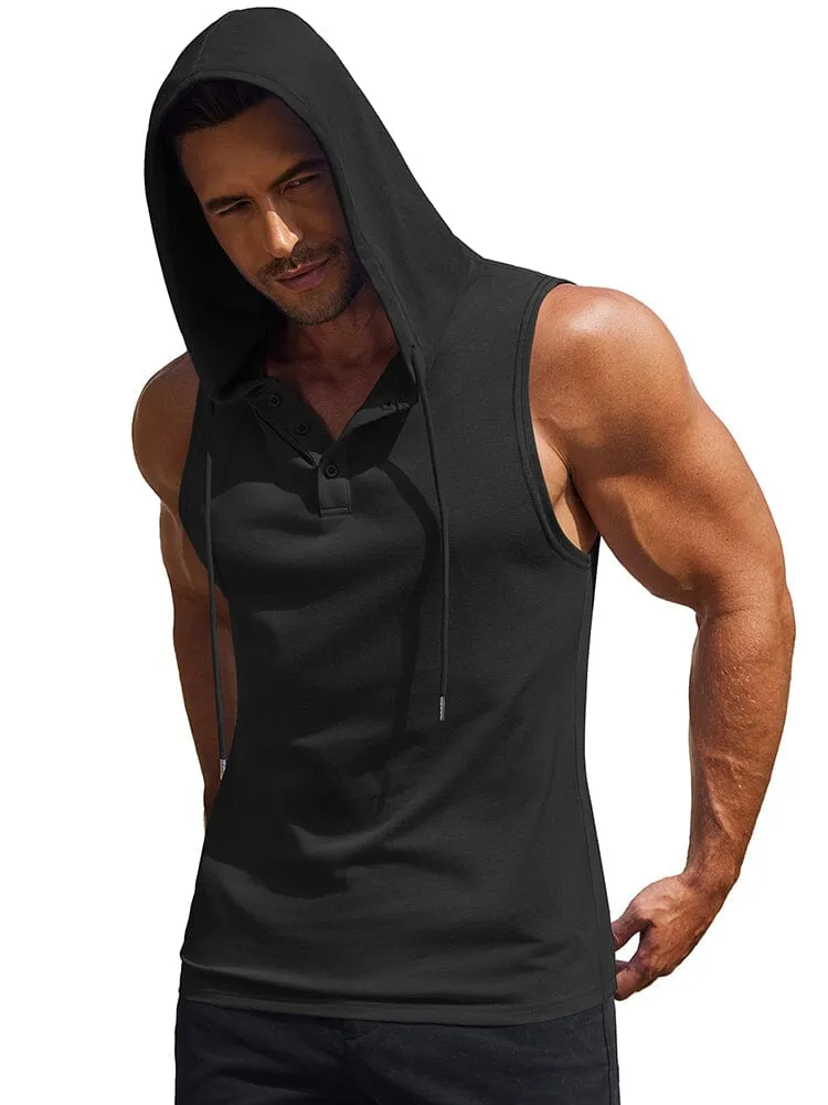 Cotton Hooded Tank Tops (US Only)