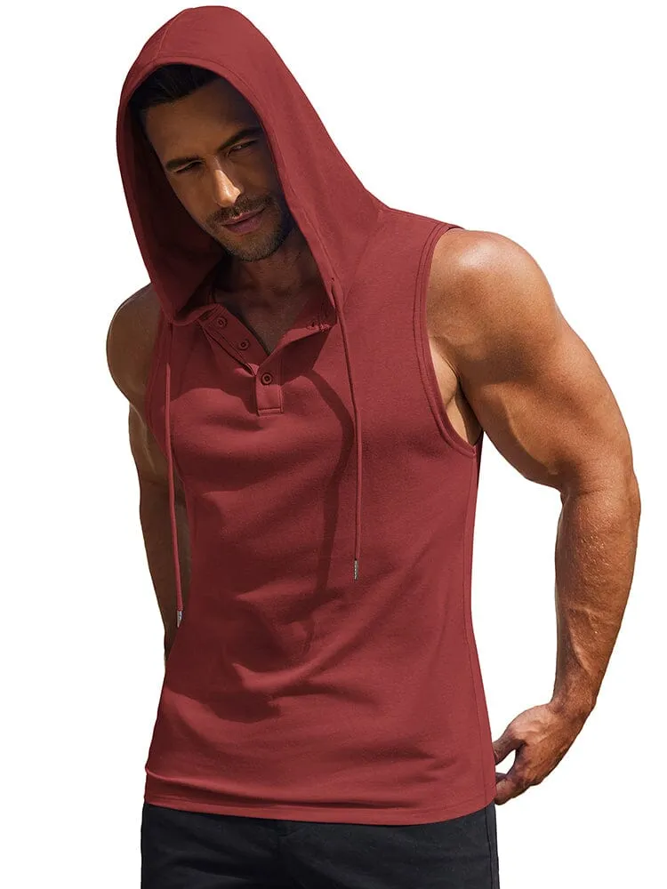 Cotton Hooded Tank Tops (US Only)