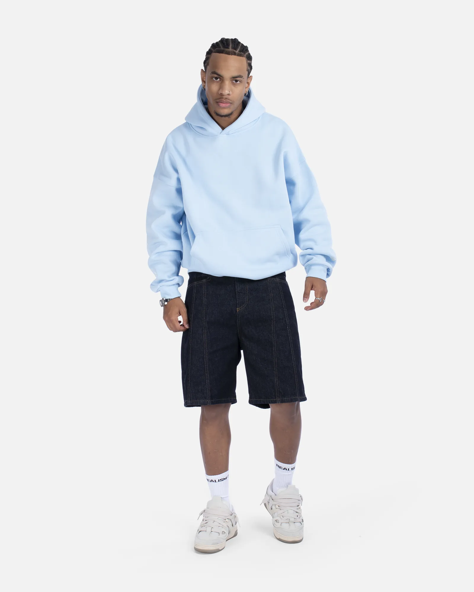 COURT BOXY HOODIE SKY BLUE