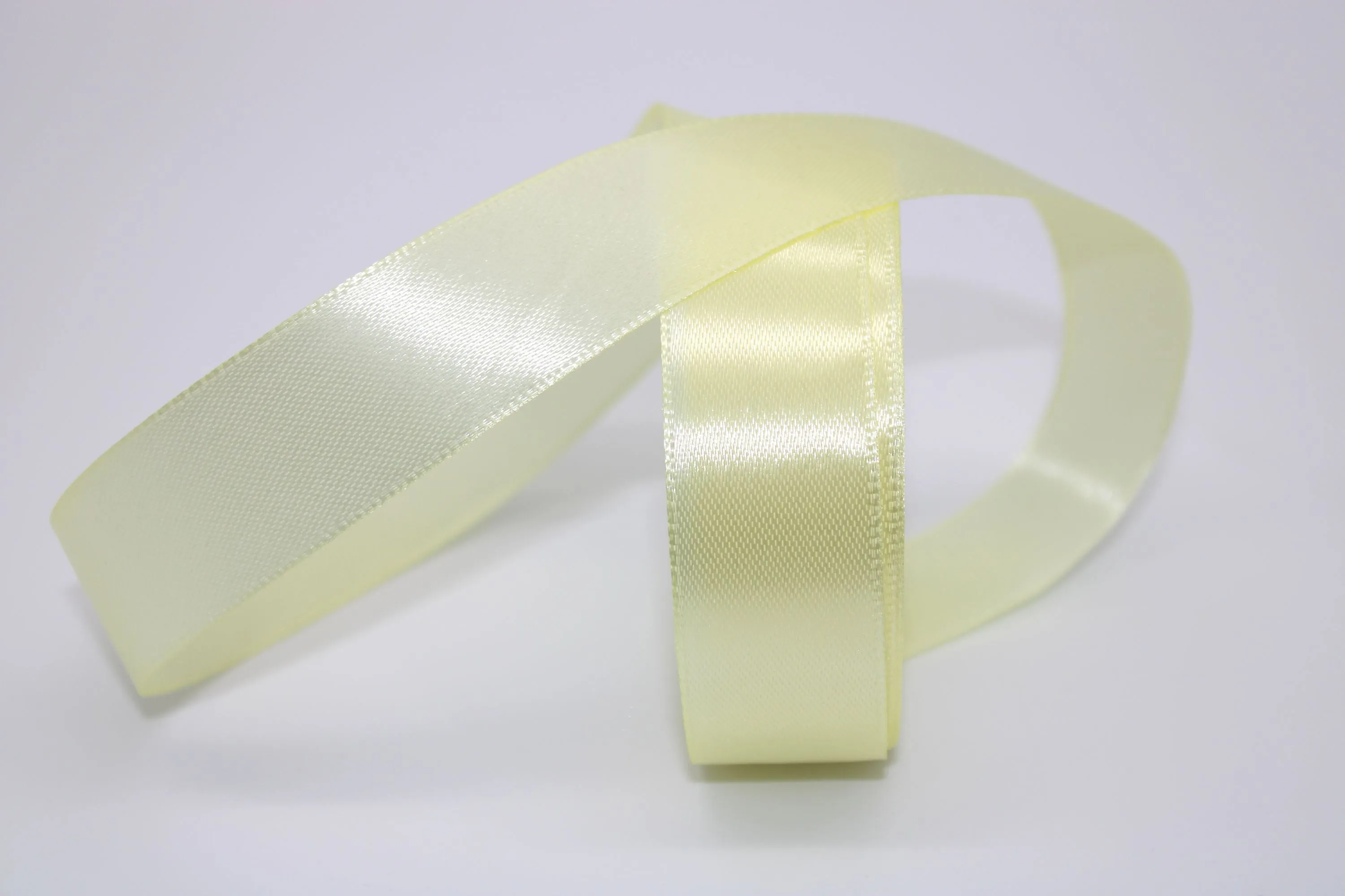 Creamy Yellow, 24,  Single face Ribbon available in 15, 20, 25, 40, and 50 mm for Ribbon Skirts, Shirts, Crafts, Weddings and gifts