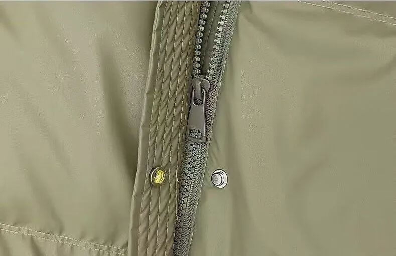 Cropped Solid Color Puffer Jacket with Elastic Band Cuff