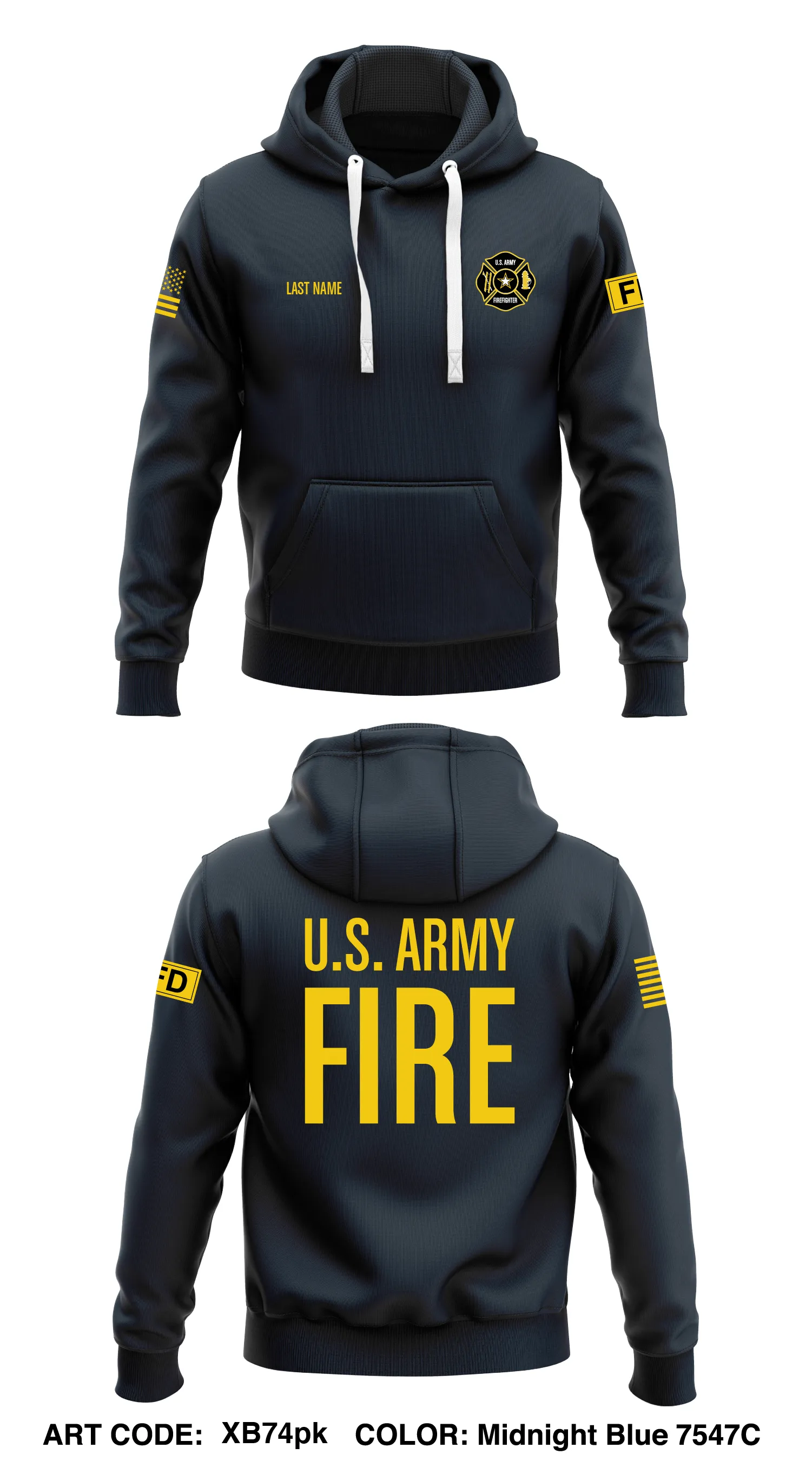 CUSTOM - 63D Firefighters Store 1  Core Men's Hooded Performance Sweatshirt - XB74pk