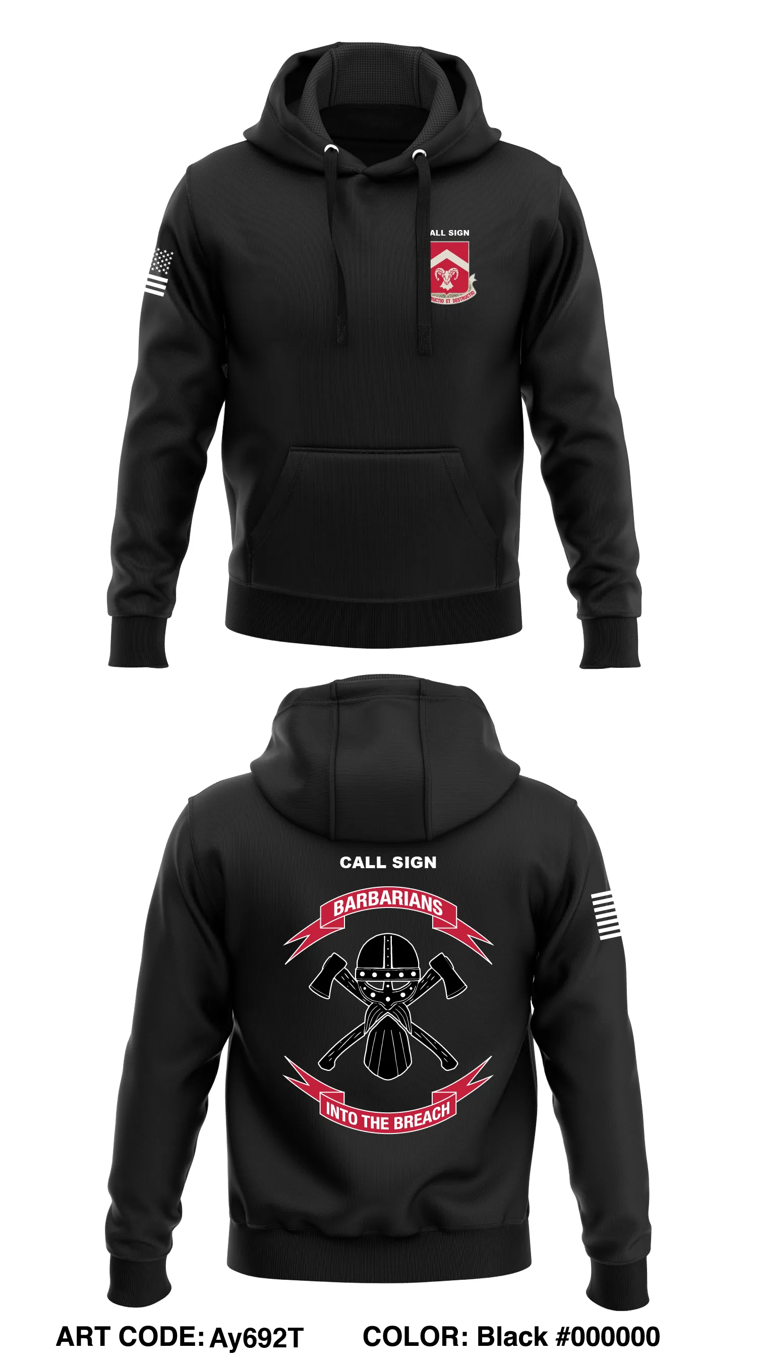 CUSTOM - B Co, 4th BEB, 2ABCT  Core Men's Hooded Performance Sweatshirt - Ay692T