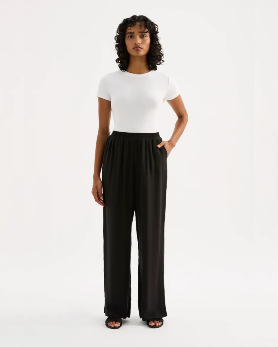 Dara Cupro Pants Black
