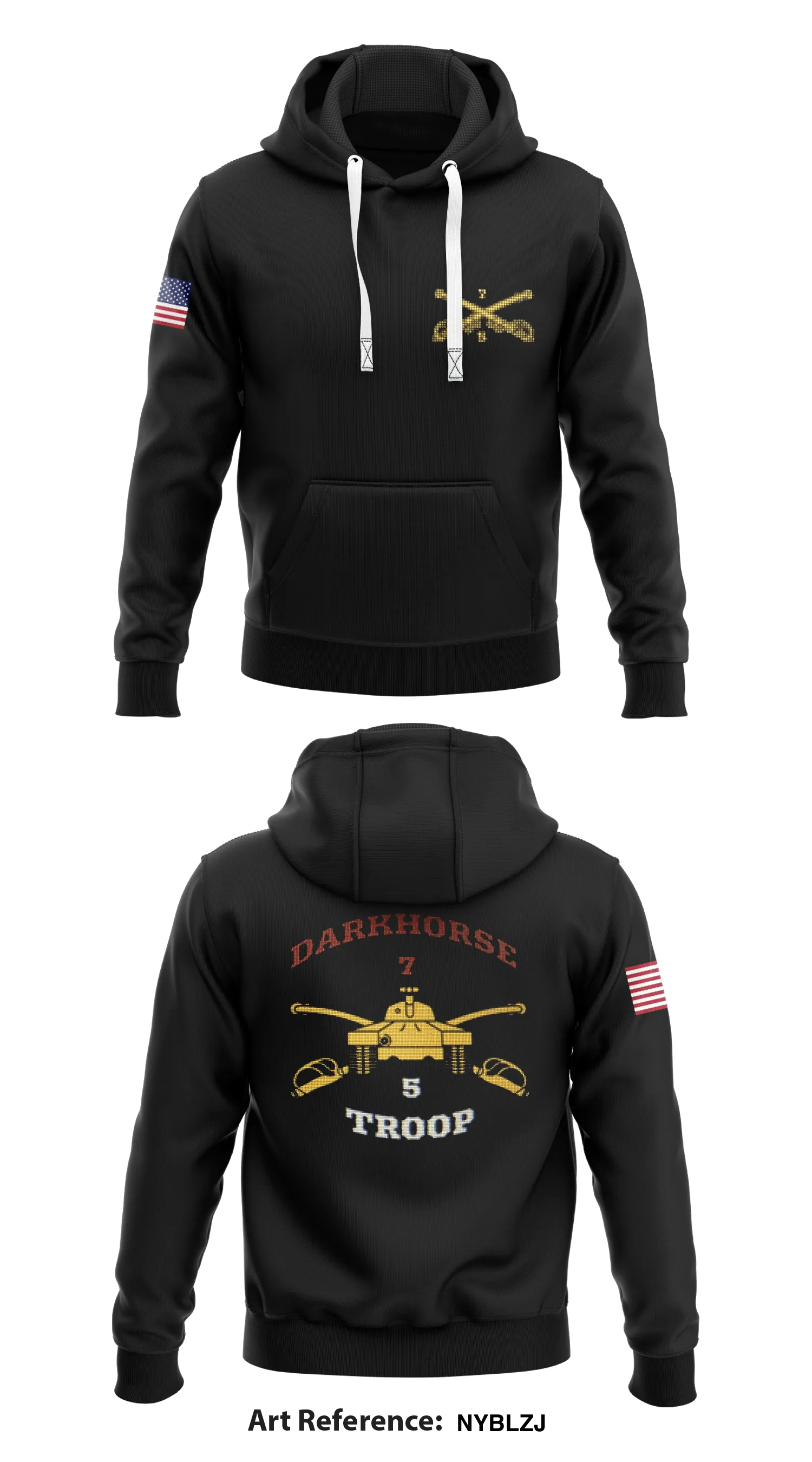 Darkhorse Troop Store 1  Core Men's Hooded Performance Sweatshirt - US37UT