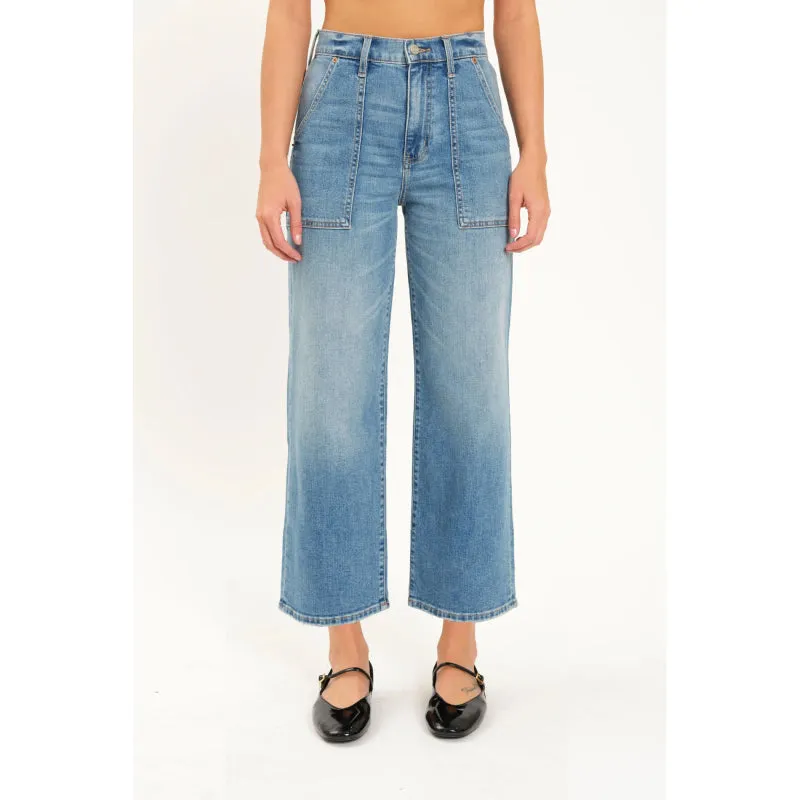 Daze Denim Pleaser High Rise Wide Ankle - Text Me