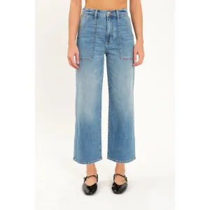 Daze Denim Pleaser High Rise Wide Ankle - Text Me
