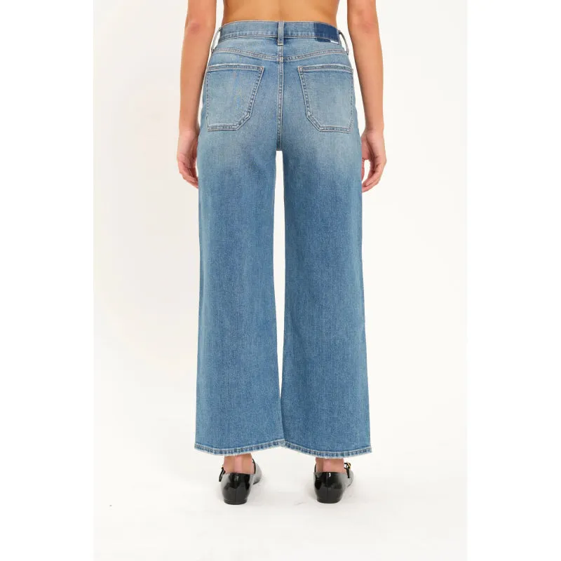 Daze Denim Pleaser High Rise Wide Ankle - Text Me