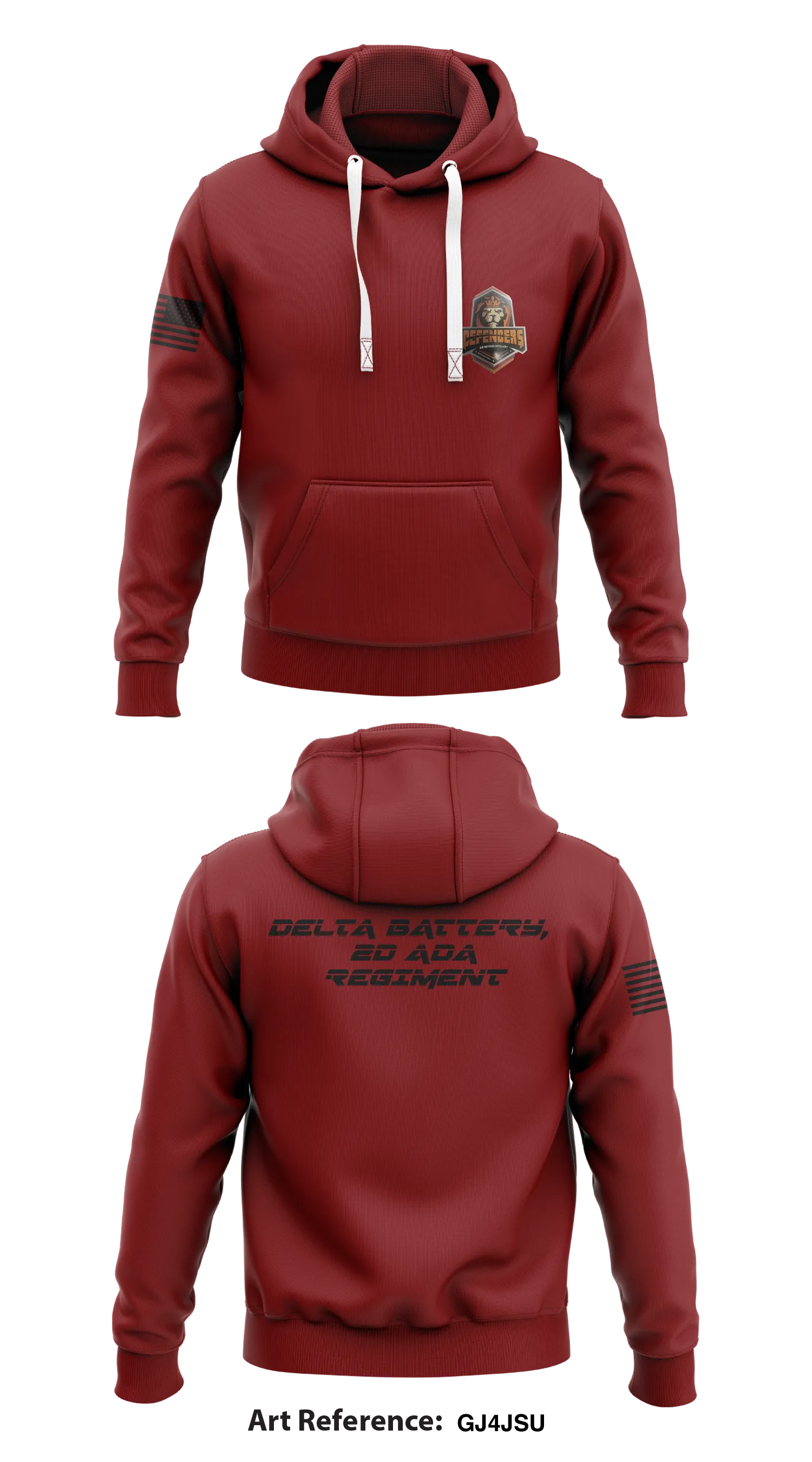 Delta Battery, 2D ADA Regiment Store 1  Core Men's Hooded Performance Sweatshirt - Gj4JSU
