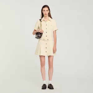 Demoiselle Short Tweed Dress Ecru