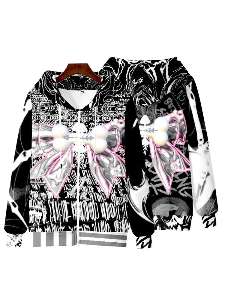 Digital Hooded Velvet Sweatshirt