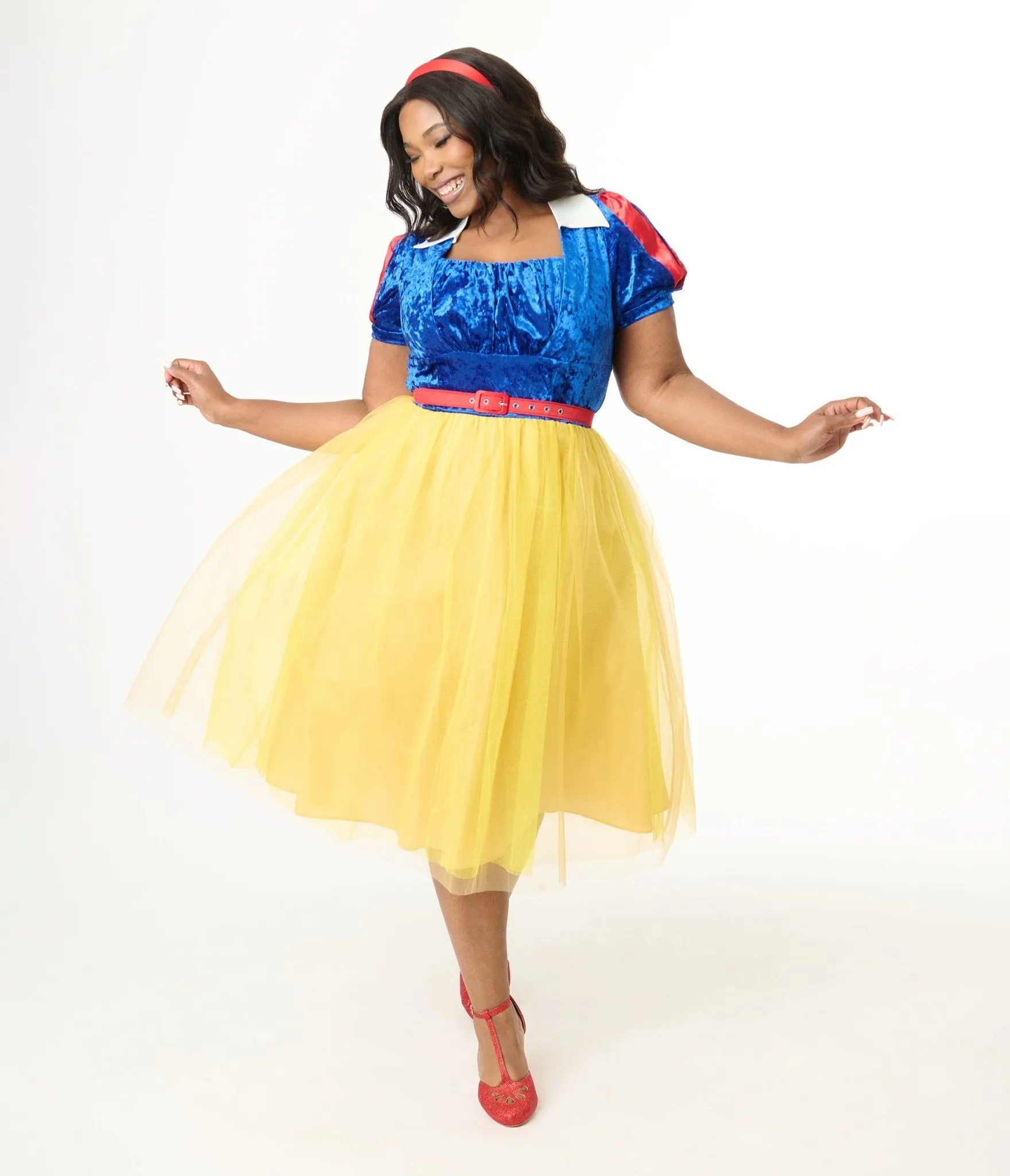 Disney's Snow White Collection by Unique Vintage Plus Size Iconic Snow White Swing Dress