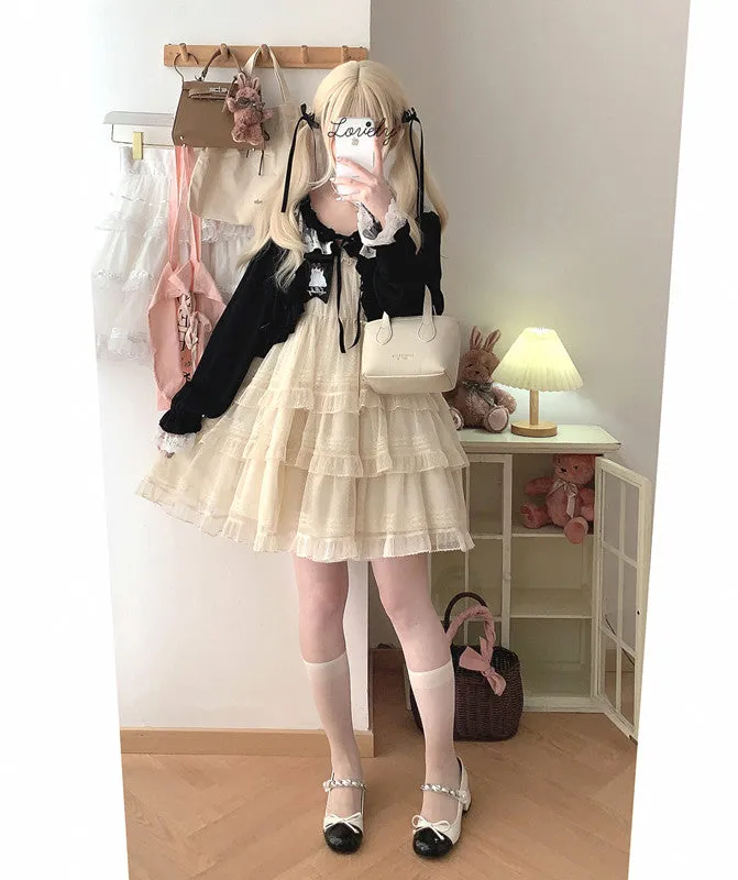 Dotted Lace Cake Dress UB99184