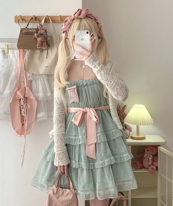 Dotted Lace Cake Dress UB99184