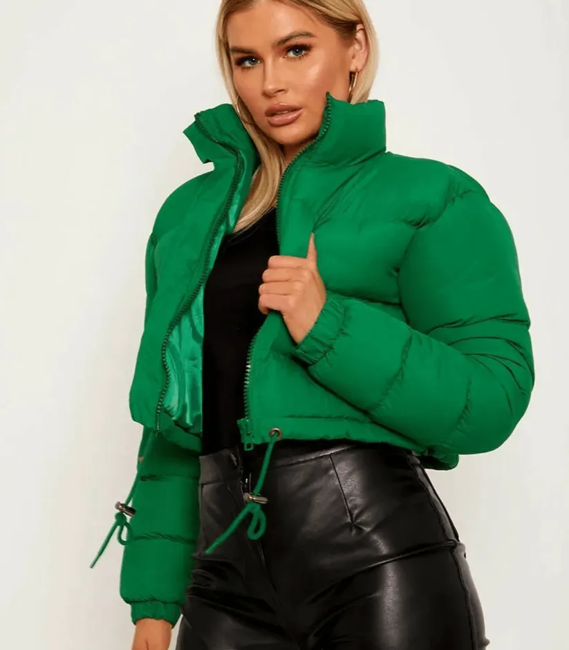Drawstring puffer jacket