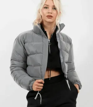 Drawstring puffer jacket