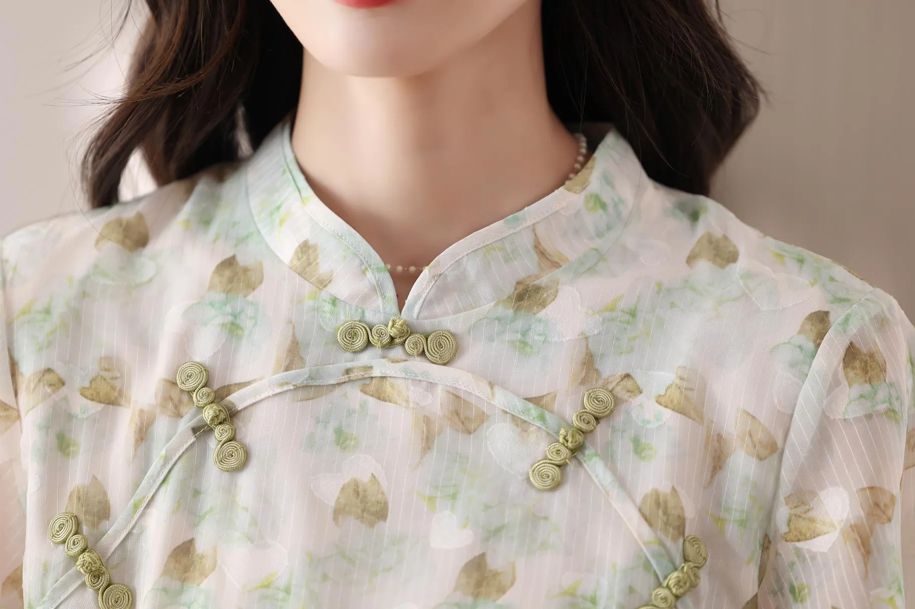 Elegant A-line Dress with Full Floral Print for Women