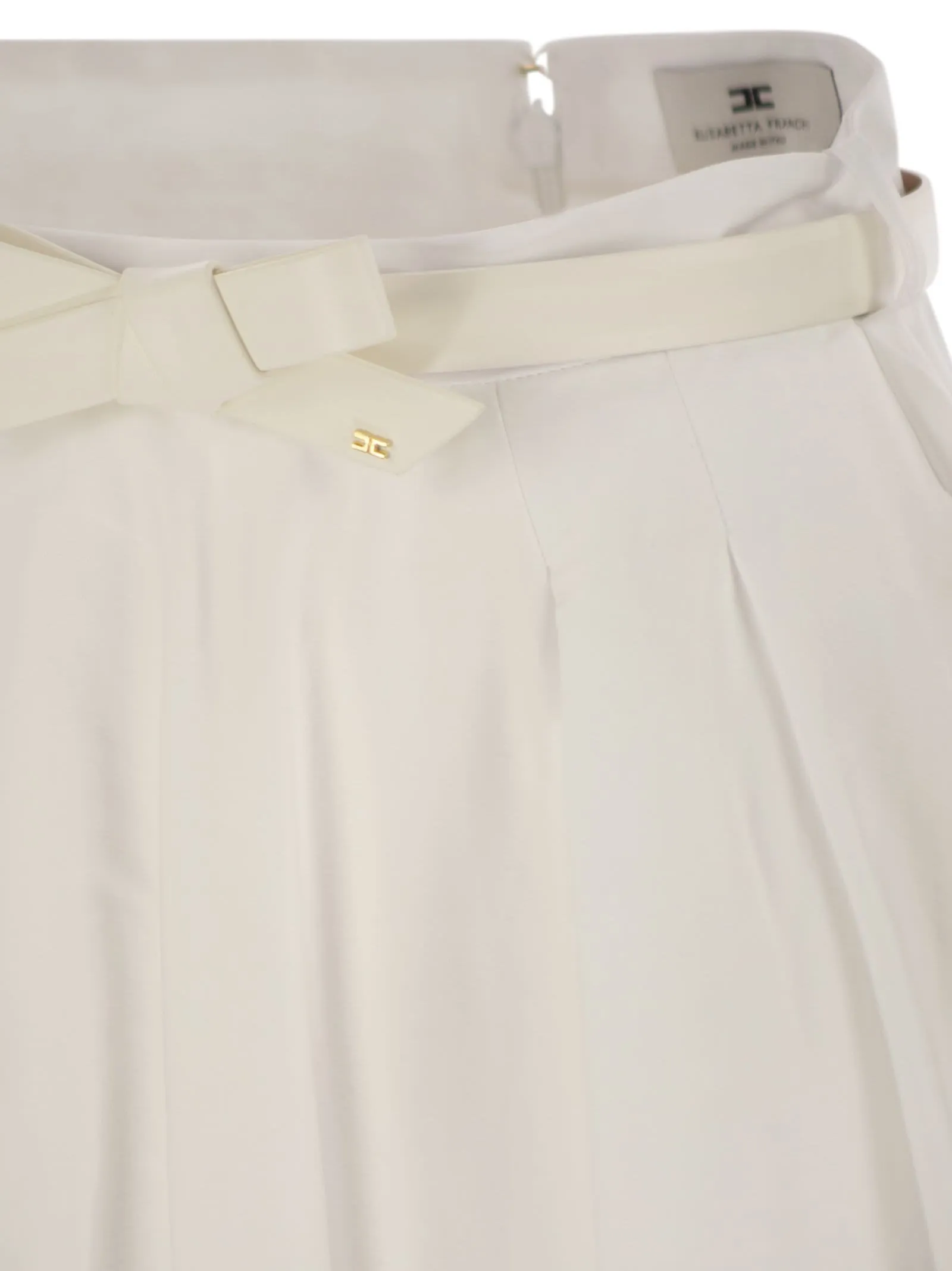 Elisabetta franchi satin kjol med bälte