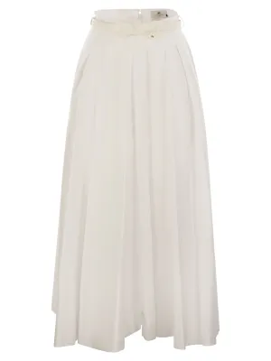 Elisabetta franchi satin kjol med bälte
