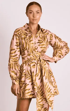 Elody Shirt Dress - Blush