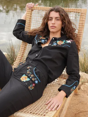 Embroidered Button-up Shirt