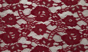 Embroidered Lace Elegance Red