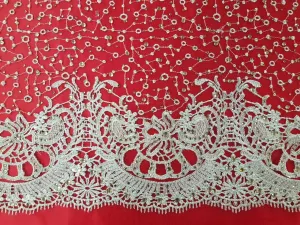 Embroidered Lace Golden Sunrise