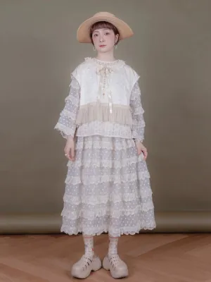 Embroidered silk cotton skirt【s0000006880】