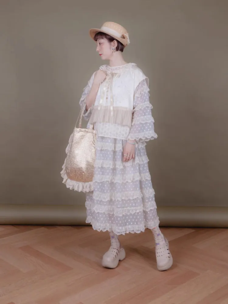 Embroidered silk cotton skirt【s0000006880】