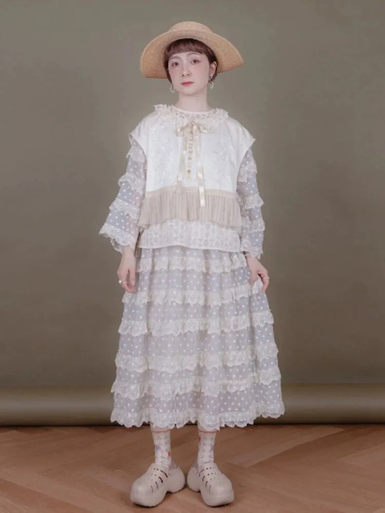 Embroidered silk cotton skirt【s0000006880】