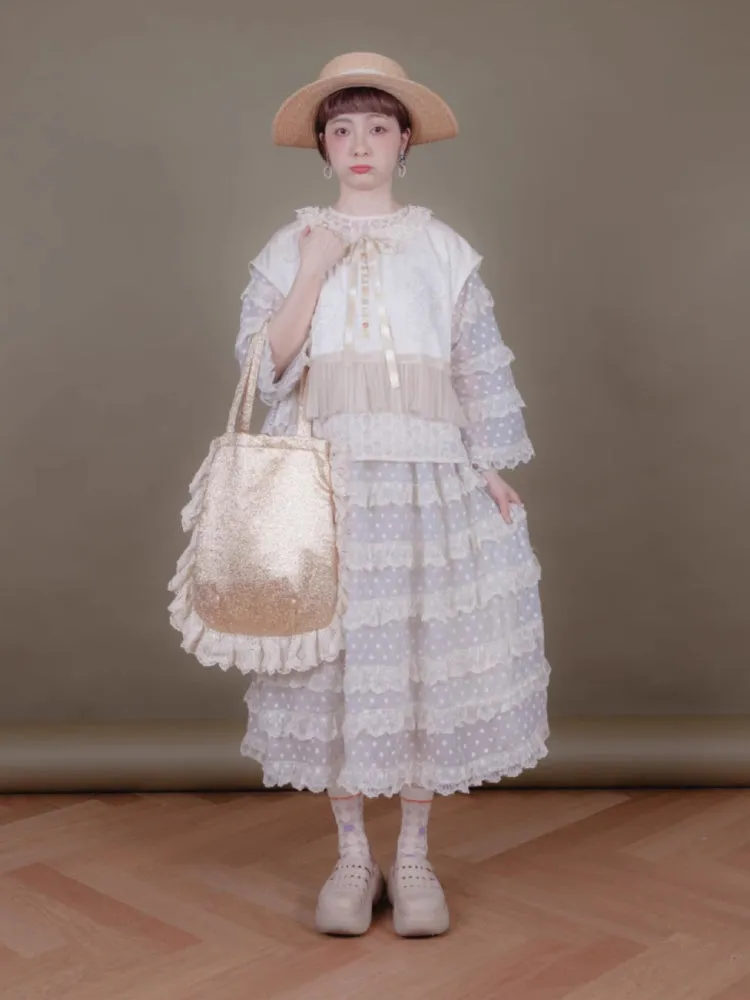 Embroidered silk cotton skirt【s0000006880】