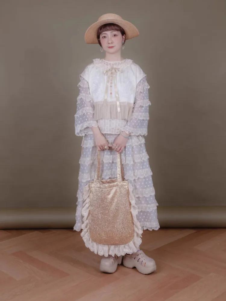 Embroidered silk cotton skirt【s0000006880】