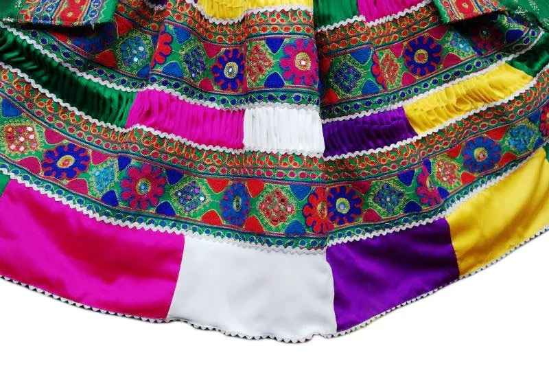 Exquisite Afghan Fashion Tribal Art Bridal Gown with Kuchi Frock Design
