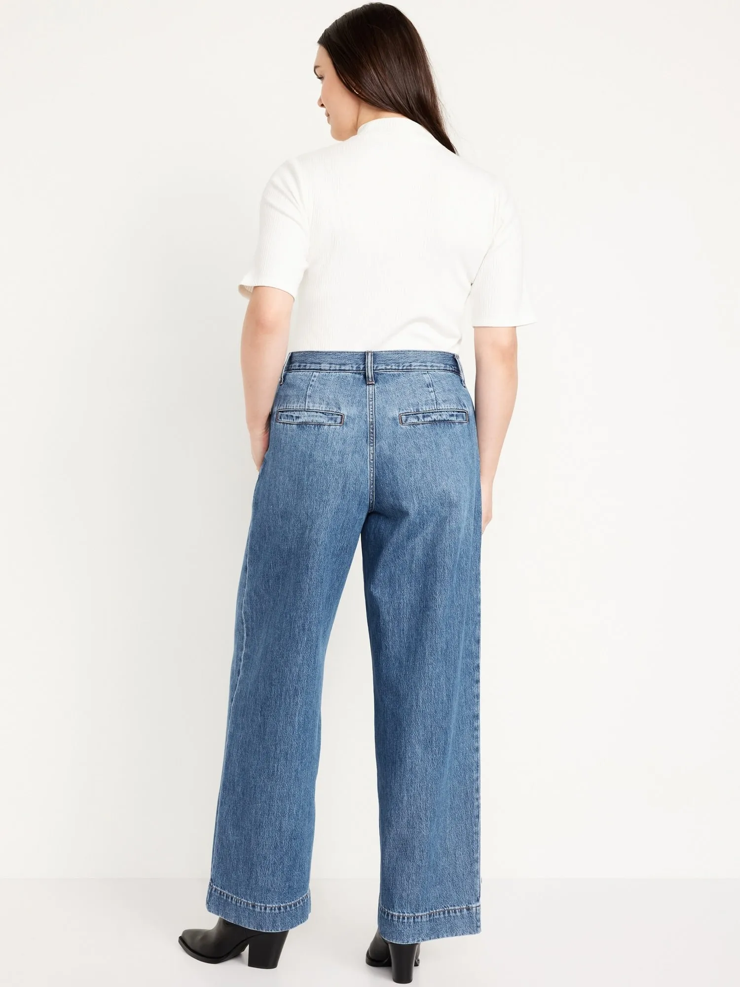 Extra High-Waisted Sky-Hi Wide-Leg Trouser Jeans