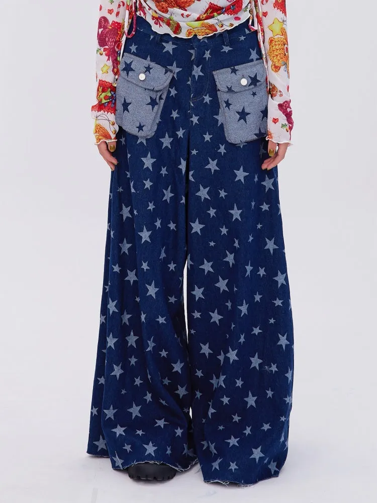 flared wide leg jeans