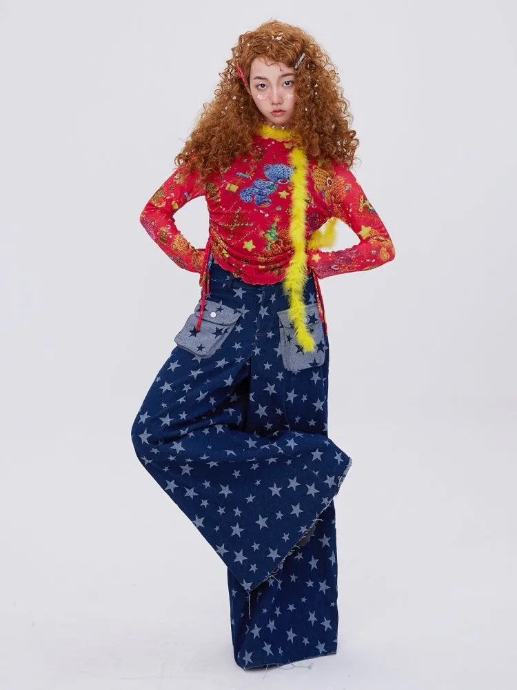 flared wide leg jeans