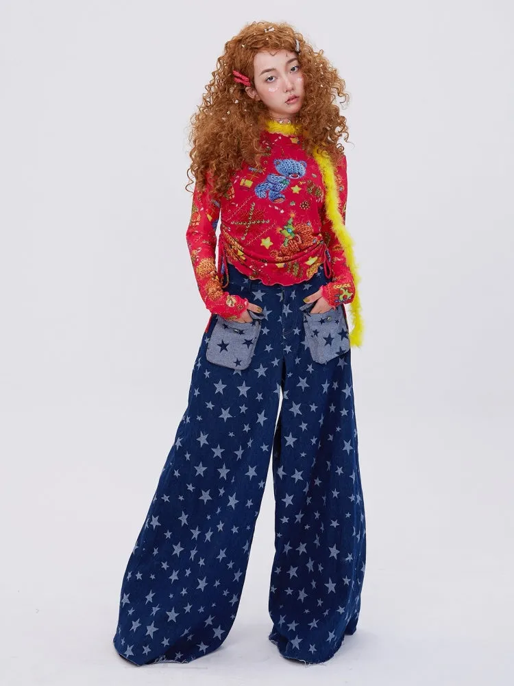 flared wide leg jeans