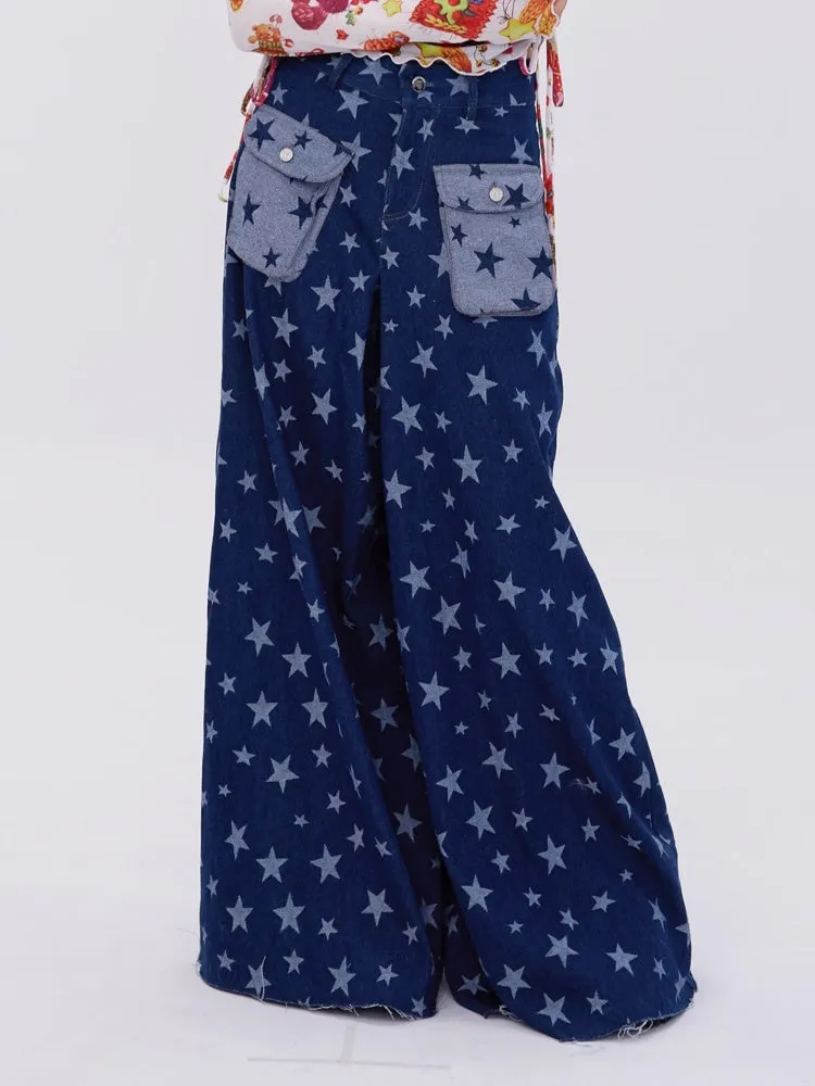 flared wide leg jeans