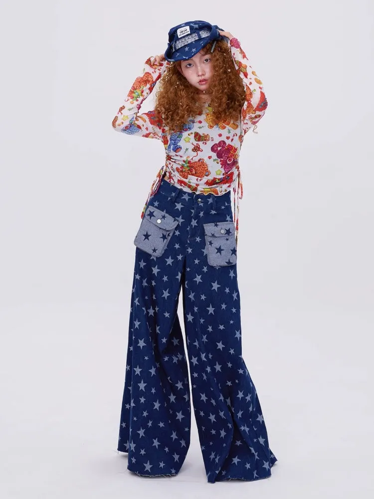 flared wide leg jeans