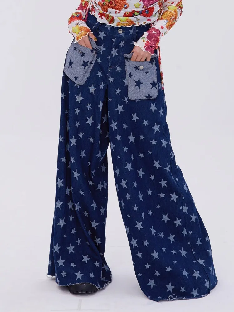flared wide leg jeans
