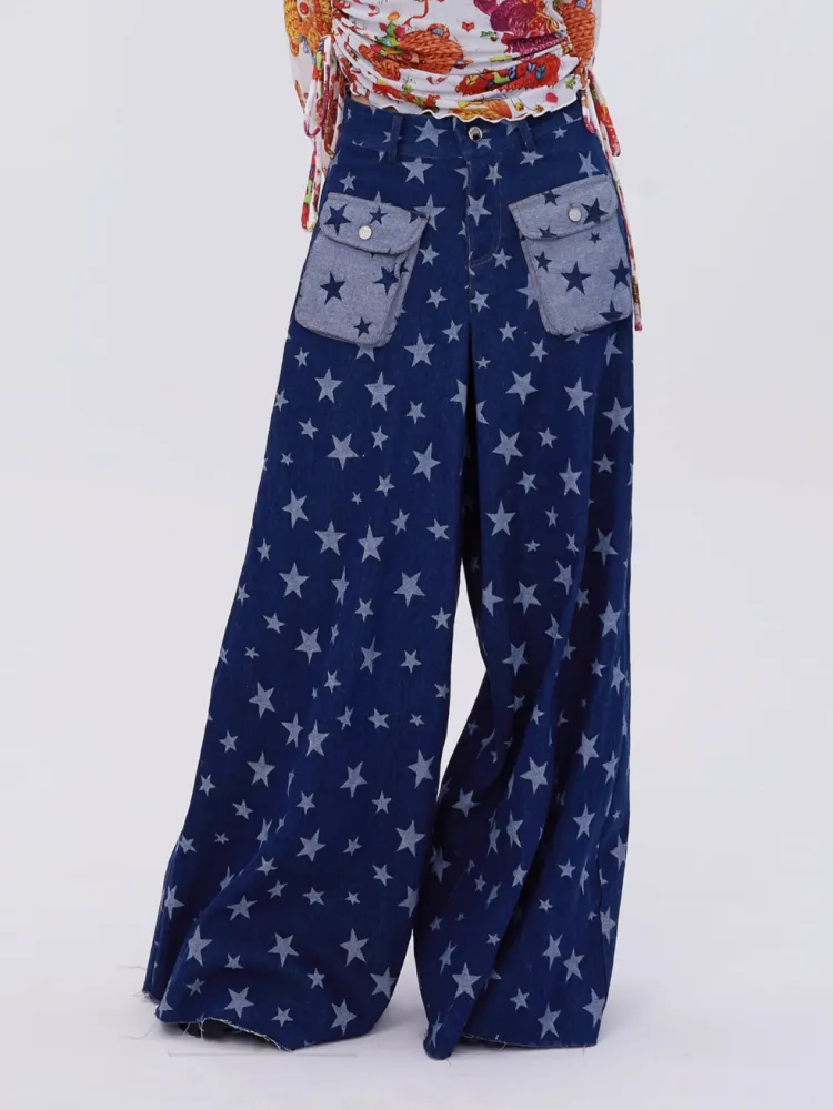 flared wide leg jeans