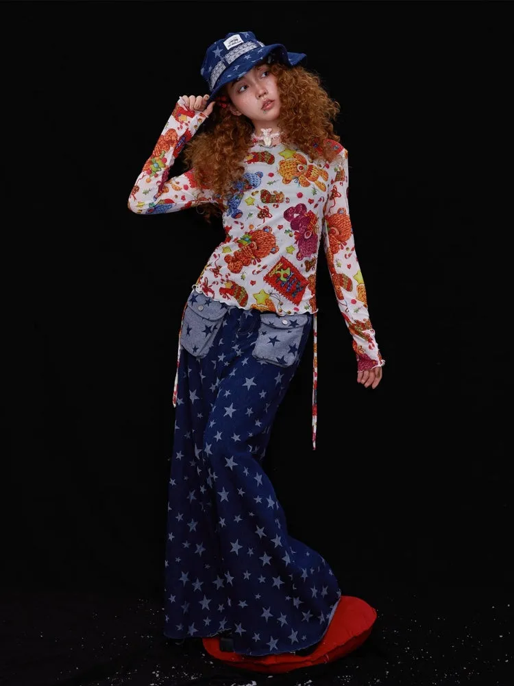 flared wide leg jeans