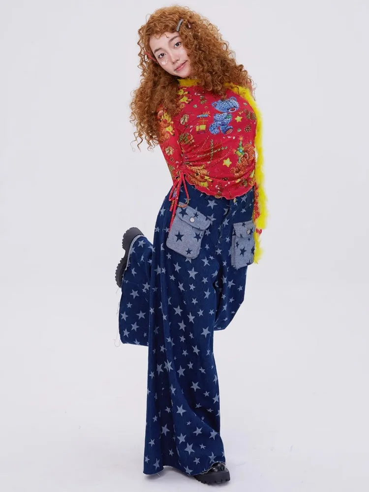 flared wide leg jeans