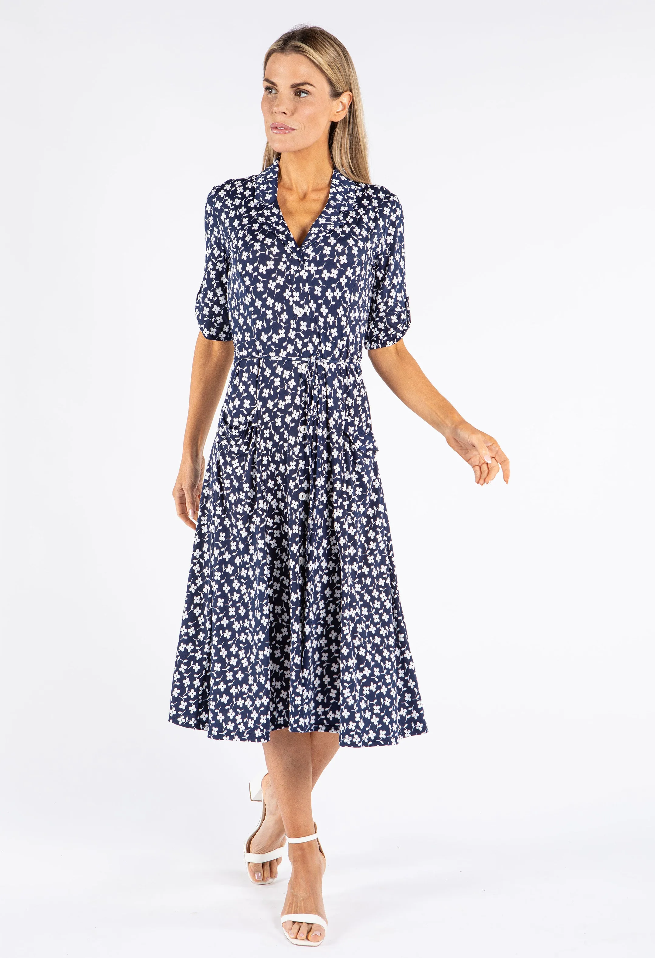 Floral Print Shirt Dress