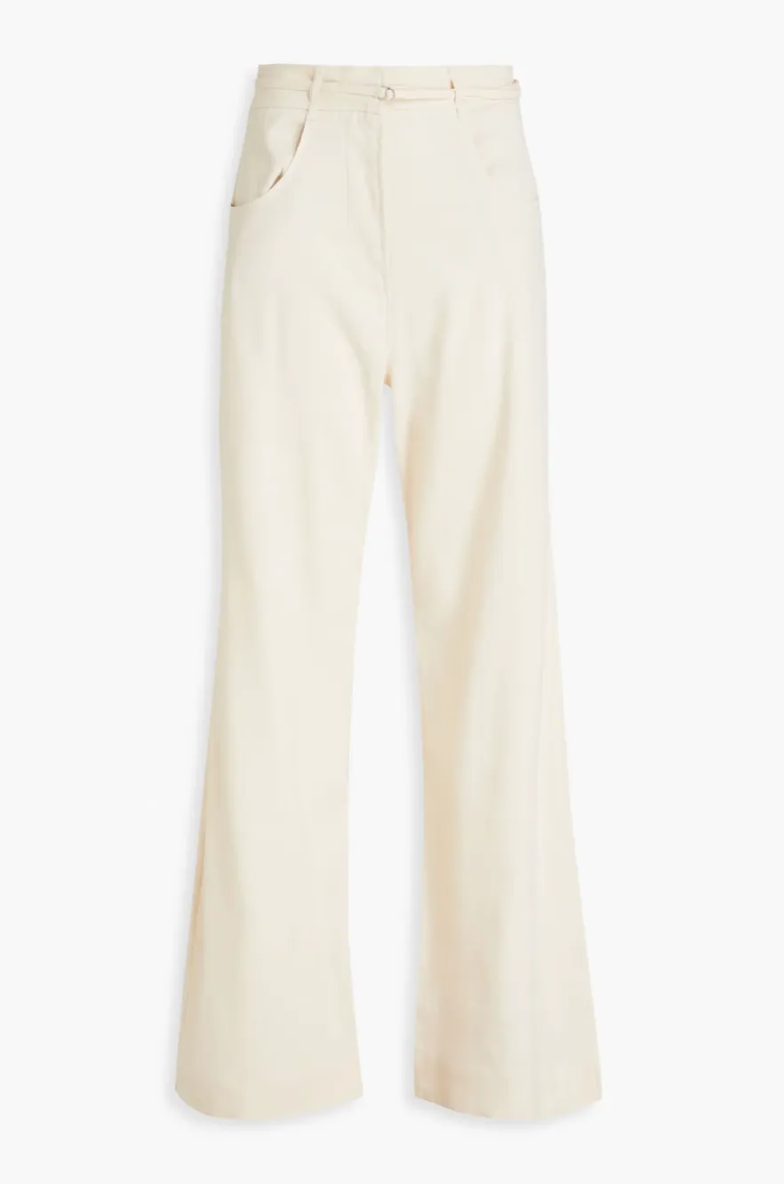 FRAME Belted Wide Leg Jeans US12 NZ16