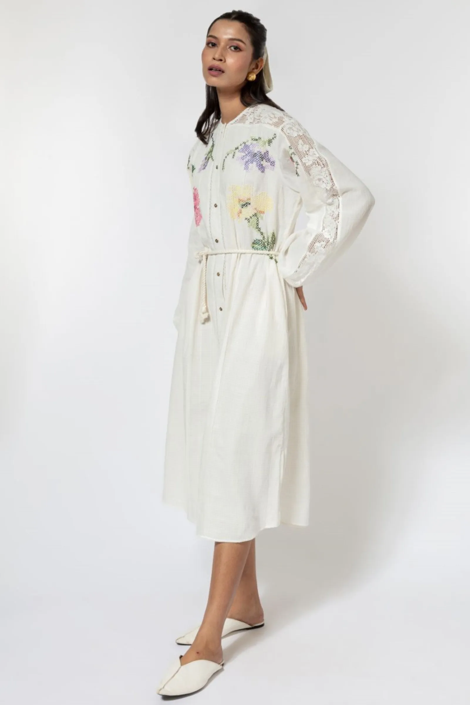 Frangipani Shirt Dress