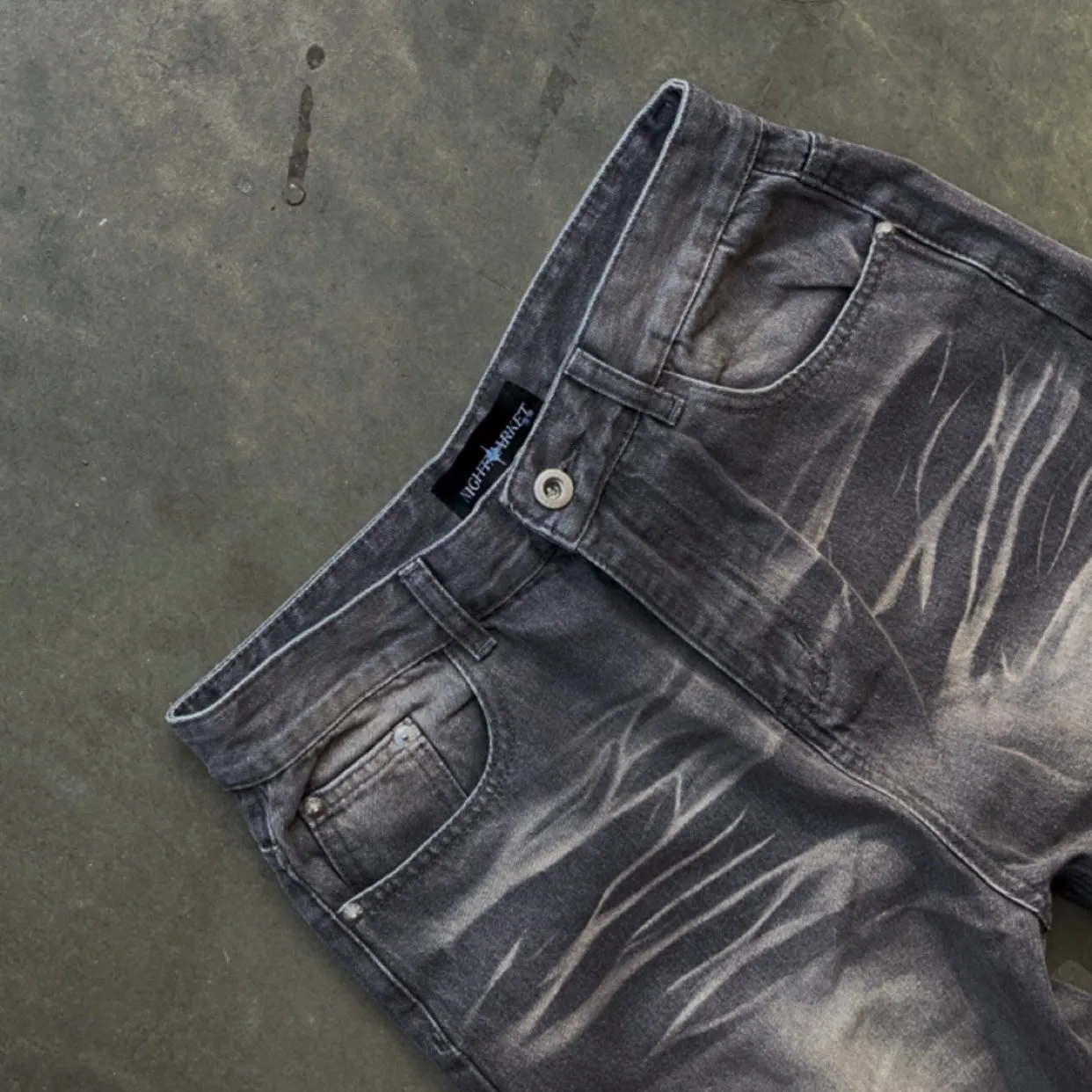 FRAY JEANS [ASH GRAY] READ DESCRIPTION